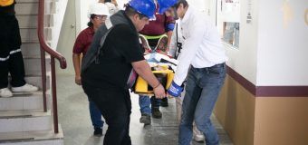 Realizan simulacro de evacuación por conato de incendio en COMAPA Sur
