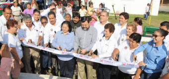 Entrega gobierno de Tampico equipamiento en diferentes parques de la Ciudad