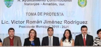 RINDIÓ PROTESTA DE LEY VICTOR ROMAN JIMENEZ RODRIGUEZ COMO PRESIDENTE MUNICIPAL DE NARANJOS-AMATLAN