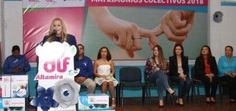 Beneficiadas 178 parejas altamirenses con la campaña “Matrimonios Colectivos 2018”