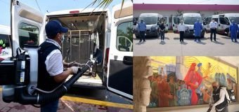 Realizan sanitización de unidades móviles del CRI Altamira y en el Palacio Municipal