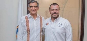 AMERICO VILLARREAL ANAYA A UNOS DÍAS DE QUE TOME POSESIÓN, SE REÚNE CON EL RECTOR DE LA UAT,GUILLERMO MENDOZA CAVAZOS.