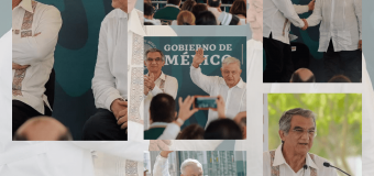 Acompañado por el gobernador de Tamaulipas, Américo Villarreal, el presidente Andrés Manuel López Obrador