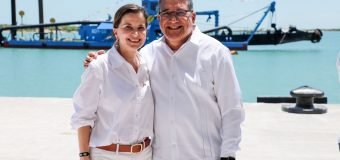 ACOMPAÑA ARMANDO MARTÍNEZ A GOBERNADOR AVA EN BANDERAZO DE ARRANQUE DE DRAGADO DE CANAL DE NAVEGACIÓN EN MATAMOROS