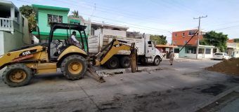 Atiende COMAPA Sur reparación de red de drenaje en la zona norte de Tampico