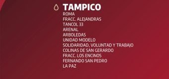 Identifica las rutas de abastecimiento de agua potable en pipas del día de hoy