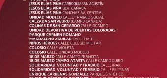 Identifica la ubicación de isotanques para el suministro de agua. 