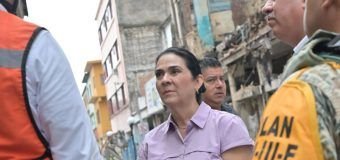 Agradece Mónica Villarreal Respaldo del Ejército y Marina en Tareas de Proteccion Tras Derrumbe de Antiguo Edificio