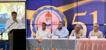 El rector Dámaso Anaya Alvarado presidió en Ciudad Mante los festejos del 51 Aniversario del SUTUAT, evento que refuerza el compromiso de la máxima casa de estudios del estado con su base laboral.