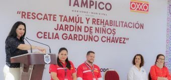 Entrega Mónica Villarreal Obras de Rehabilitación Educativa y Social en colonia Arenal