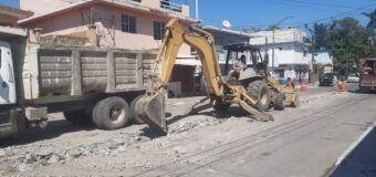 Avanza obra de rehabilitación de drenaje de COMAPA SUR en la colonia Morelos