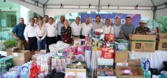 Entrega Secretaría General de Gobierno alimentos y productos de limpieza para familias afectadas por lluvias en la zona fronteriza