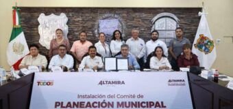 Instala Armando Martínez el Comité de Planeación Municipal en Altamira