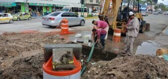 Avanza COMAPA SUR en la rehabilitación de colector sanitario en la zona centro de Ciudad Madero