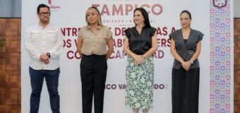 Mónica Villarreal encabeza entrega de despensas a sectores vulnerables