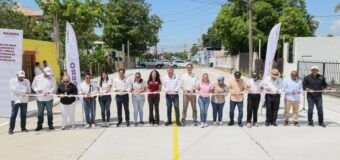 Erasmo González inaugura cuatro calles más de concreto hidráulico