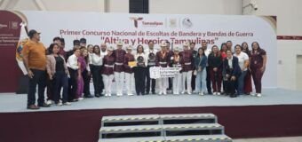 Estudiantes de la UAT obtienen primer lugar en concurso de escoltas y bandas de guerra