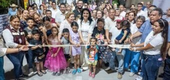 Inaugura Mónica Villarreal Anaya obra de pavimentación en la colonia José López Portillo