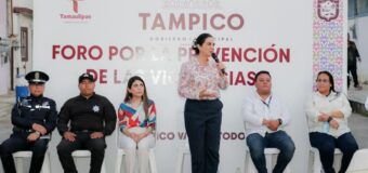 Mónica Villarreal promueve entornos seguros en colonias y escuelas de Tampico
