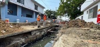 COMAPA SUR rehabilita línea general de drenaje en la colonia Del Bosque