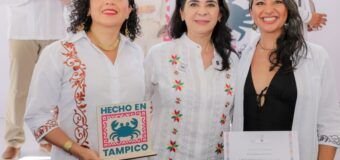 Monica Villarreal entrega Distintivos “Hecho en Tampico” a 70 empresarios locales.