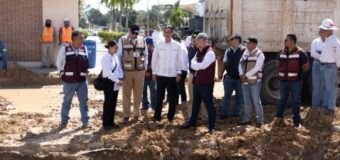 Supervisan COMAPA Sur y Ayuntamiento de Ciudad Madero obra del programa estatal de atención a socavones