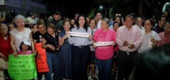 Responde Mónica Villarreal a demanda ciudadana con nueva pavimentación