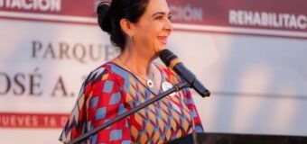 Entrega Mónica Villarreal rehabilitación del Parque “José A. Torres” en la colonia Insurgentes