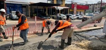 Refuerza COMAPA SUR reposición de pavimentos en vialidades clave de Tampico