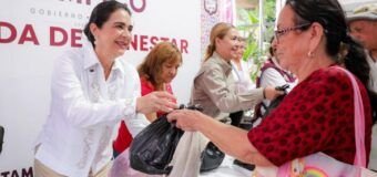Encabeza Mónica Villarreal Jornada de Bienestar con atención directa a vecinos de L a colonia Obrera
